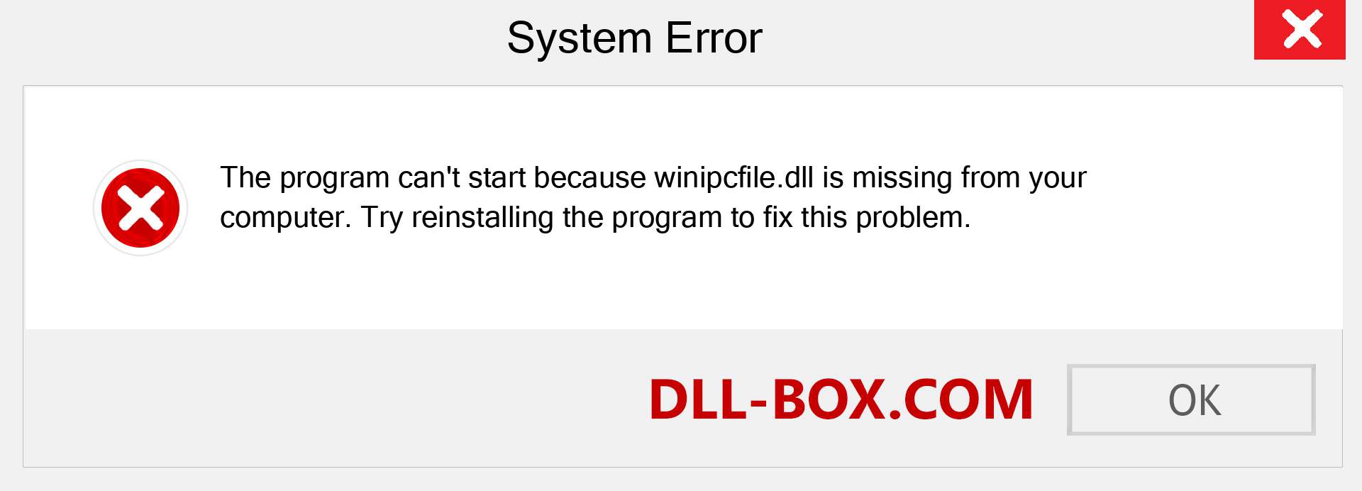  winipcfile.dll file is missing?. Download for Windows 7, 8, 10 - Fix  winipcfile dll Missing Error on Windows, photos, images
